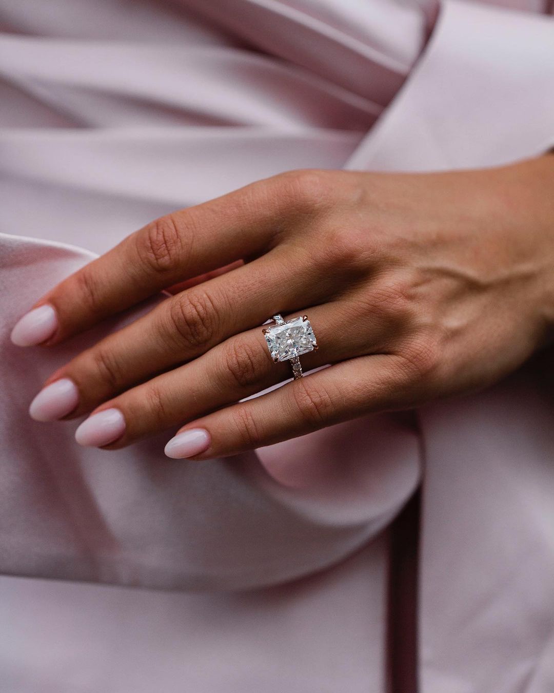 Ct Radiant Size Ring On Finger Ct Radiant Cut Moissanite