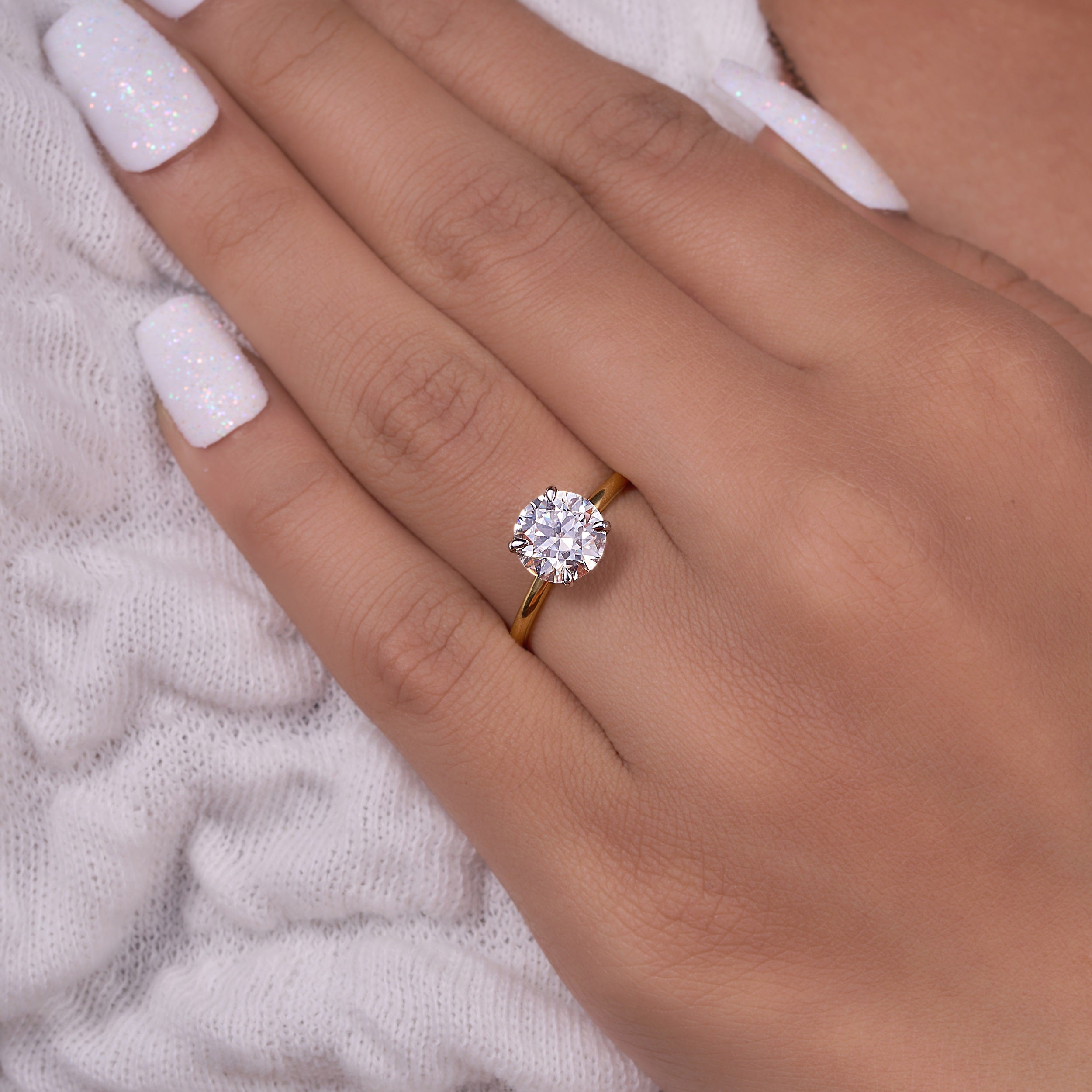 1.80 Ct Round Brilliant Cut Moissanite Ring 1.80 Ct Round Brilliant Cut Moissanite Ring