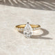 2 Ct Elongated Pear Cut Moissanite Engagement Ring