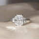 3 Ct Radiant Cut Moissanite Engagement Ring