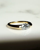 Bezel Set 1 Ct Marquise Cut Moissanite Engagement Ring