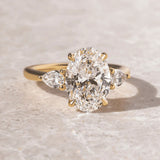 3 Ct Oval Cut Moissanite Engagement Ring