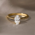 1 Ct Oval Cut Moissanite Engagement Ring, Elongated Oval