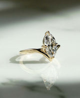 1.80 Ct Marquise Cut Moissanite Engagement Ring, Wedding Ring