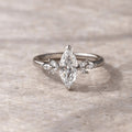 2 Ct Marquise Cut Moissanite Engagement Ring