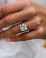 4 Ct Radiant Cut Moissanite  Ring