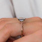 3 Ct Emerald Cut Moissanite Engagement Ring