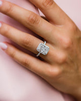 3.55 Ct Radiant Cut Moissanite Engagement Ring
