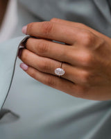 3 Ct Oval Cut Moissanite Engagement Ring