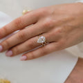 6 Ct Elongated Pear Cut Moissanite Engagement Ring