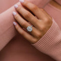 3.65 Ct Cushion Cut Moissanite Engagement Ring