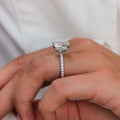 4.45 Ct Radiant Cut Moissanite Engagement Ring