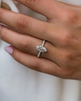 2 Ct Marquise Cut Moissanite Engagement Ring