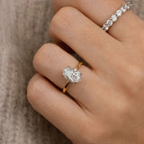 1.50 Ct Oval Cut Moissanite Engagement Ring