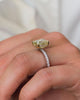 3.30 Ct Canary Yellow Radiant Cut Moissanite Engagement Ring
