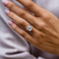 6.50 Ct Cushion Cut Moissanite Engagement Ring