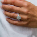 3.30  Ct Cushion Cut Moissanite Engagement Ring