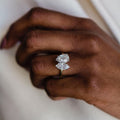 Toi Et Moi 4.25 Ct Pear & Marquise Cut Moissanite Engagement Ring