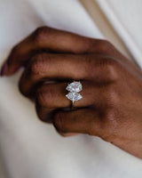 Toi Et Moi 4.25 Ct Pear & Marquise Cut Moissanite Engagement Ring