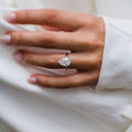 6Ct Pear Cut Moissanite Engagement Ring