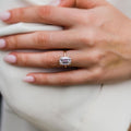 3.25 Ct Emerald Cut Moissanite Engagement Ring