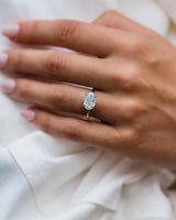 3 Ct Oval Cut Moissanite Engagement Ring