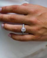 2 Ct Cushion Cut Moissanite Engagement Ring