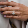 8 Ct Radiant Cut Moissanite Engagement Ring