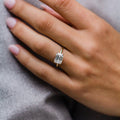 3.50 Ct Emerald Cut Moissanite Engagement Ring