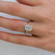 Bezel Set 2.50 Ct Cushion Cut Moissanite Ring