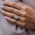 6.60 Ct Oval Cut Moissanite Ring