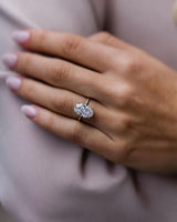6.60 Ct Oval Cut Moissanite Ring