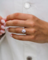 Old mine 4.10 Ct Cushion Cut Moissanite Ring