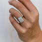 X-Facet Cut 4.85 Ct  Moissanite Engagement Ring