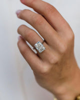 X-Facet Cut 4.85 Ct  Moissanite Engagement Ring