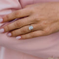 3.80 Ct Emerald Cut Moissanite Engagement Ring