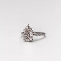 4.10 Ct Pear Cut Moissanite Engagement Ring