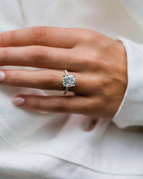 4.65 Ct Cushion Cut Moissanite Ring