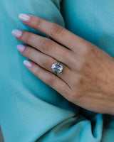 6.20 Ct Emerald Cut Moissanite Ring