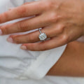 5.35 Ct Cushion Cut Moissanite Ring