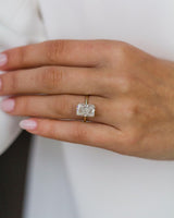 8 Ct  Radiant Cut Moissanite Engagement Ring