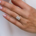 4.15 Ct Radiant Cut Halo Moissanite Ring