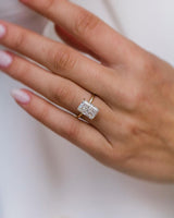 4.15 Ct Radiant Cut Halo Moissanite Ring