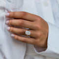 6.50 Ct Cushion Cut Moissanite Ring