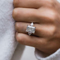 5 Ct Radiant Cut Three Stone Moissanite Ring