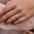 3 Ct Oval Cut Moissanite Engagement Ring