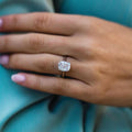 3.15 Ct Cushion Cut Moissanite Engagement Ring