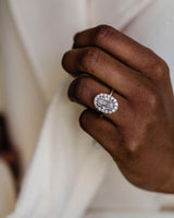 3.85 Ct Oval Cut Moissanite Engagement Ring