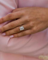5.30 Ct Radiant Cut Moissanite Engagement Ring