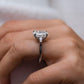 7 Ct Oval Cut Moissanite Engagement Ring